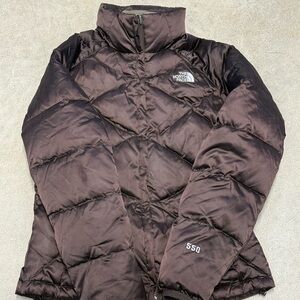 The North Face Women's 550 Goose Down Insulated Puffer Coat Size Small Brown